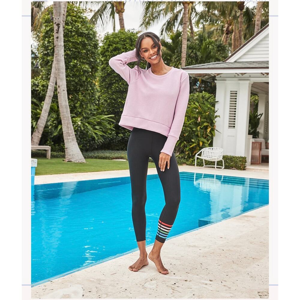 NWT Addison Bay Active Rib Crewneck Sweatshirt, Pink, XL - Picture 2 of 10